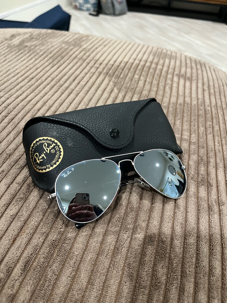 RayBan Aviator Silver Mirrored Sunglasses